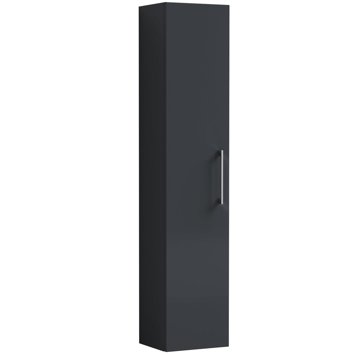 Nuie Arno 1 Door Wall Hung Tall Storage Unit W300mm Soft Black MOE1461