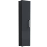 Nuie Arno 1 Door Wall Hung Tall Storage Unit W300mm Soft Black MOE1461