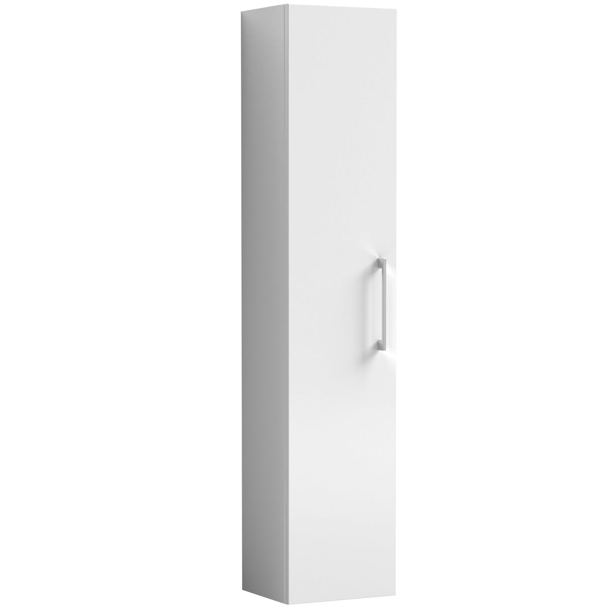 Nuie Arno 1 Door Wall Hung Tall Storage Unit W300mm Gloss White MOE161