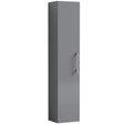 Nuie Arno 1 Door Wall Hung Tall Storage Unit W300mm Satin Grey MOE2261