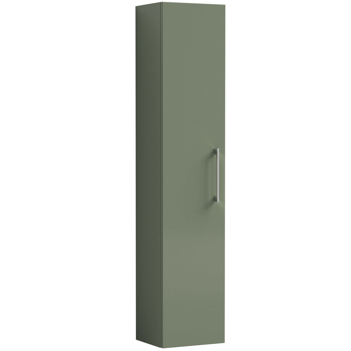 Nuie Arno 1 Door Wall Hung Tall Storage Unit W300mm Satin Green MOE861