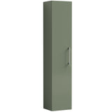 Nuie Arno 1 Door Wall Hung Tall Storage Unit W300mm Satin Green MOE861