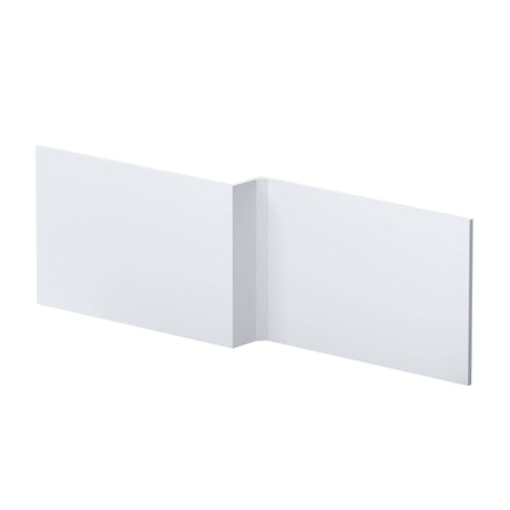 Nuie L-Shaped Shower Bath Front Panel MDF/MFC Satin White MOF173