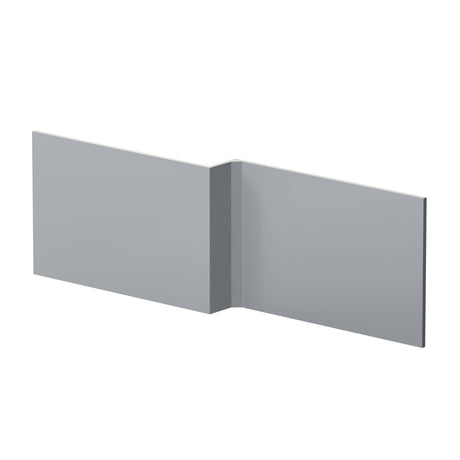 Nuie L-Shaped Shower Bath Front Panel MDF/MFC Satin Grey MOF273