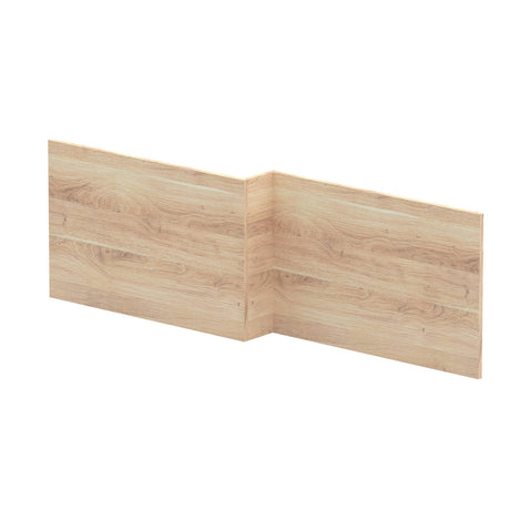 Nuie L-Shaped Shower Bath Front Panel MDF/MFC Bleached Oak MPD3035