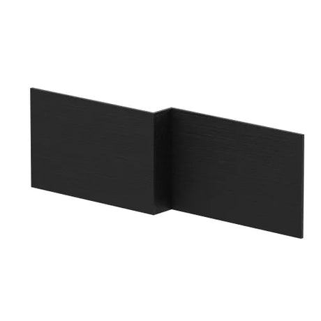 Nuie L-Shaped Shower Bath Front Panel MDF/MFC Charcoal Black MPD635N