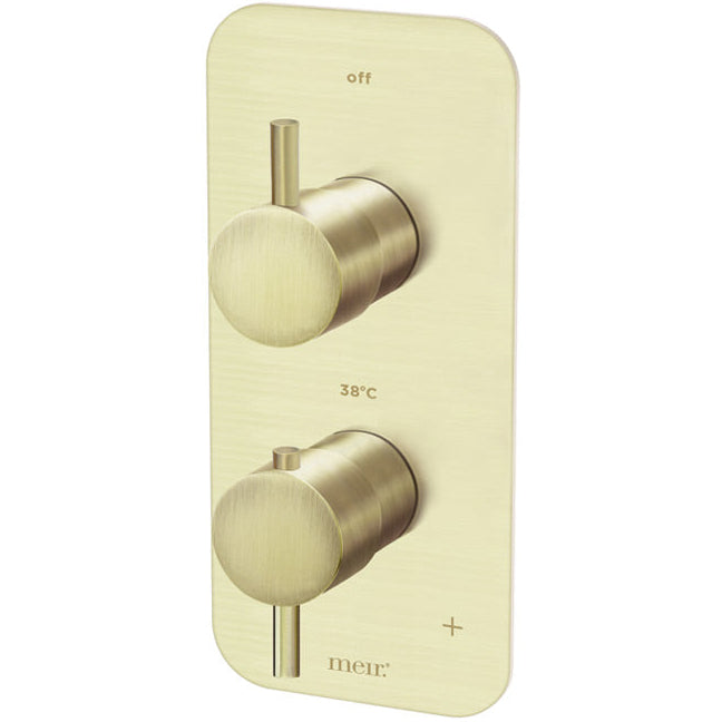 Meir 1 Outlet Thermostatic Concealed Shower Valve - Tiger Bronze MTV11-SET-PVDBB