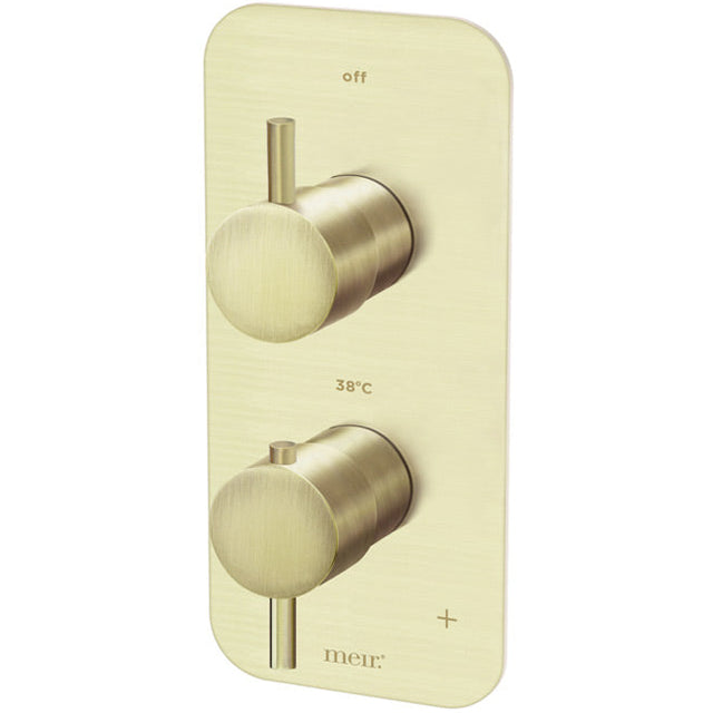 Meir 1 Outlet Thermostatic Concealed Shower Valve - Tiger Bronze MTV11-SET-PVDBB
