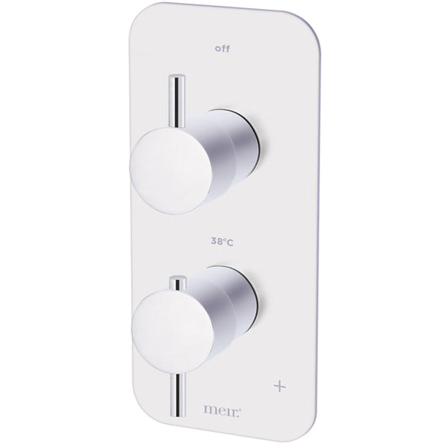 Meir 1 Outlet Thermostatic Concealed Shower Valve - Chrome MTV11-SET-C
