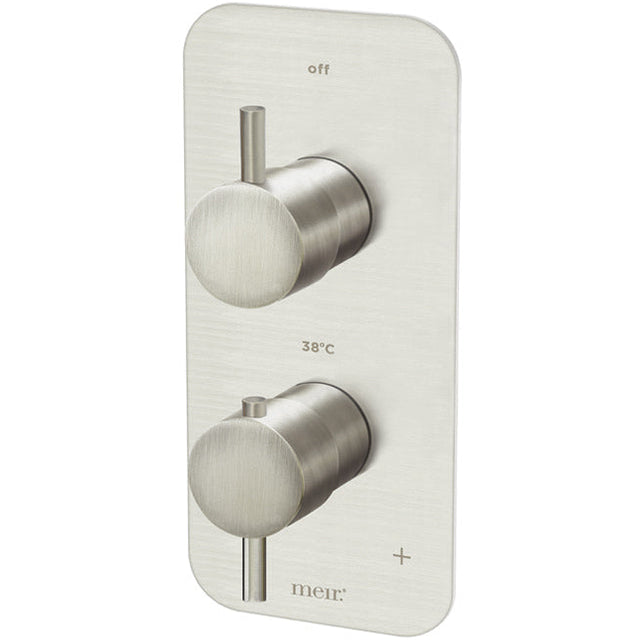 Meir 1 Outlet Thermostatic Concealed Shower Valve - Brushed Nickel MTV11-SET-PVDBN