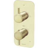 Meir 2 Outlet Thermostatic Concealed Shower Valve With Diverter - Tiger Bronze MTV22-SET-PVDBB