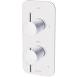 Meir 2 Outlet Thermostatic Concealed Shower Valve With Diverter - Chrome MTV22-SET-C
