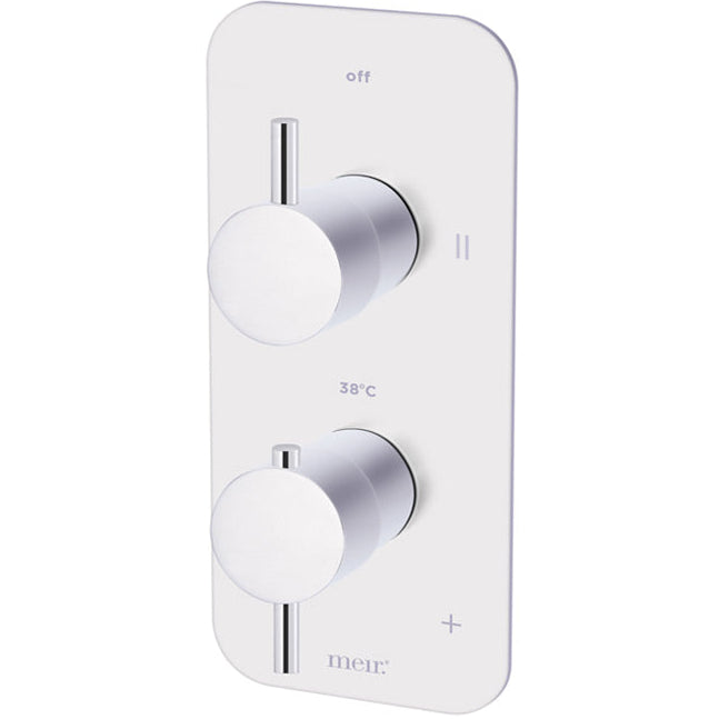 Meir 2 Outlet Thermostatic Concealed Shower Valve With Diverter - Chrome MTV22-SET-C