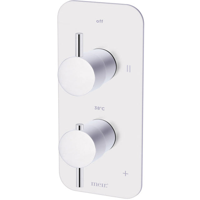 Meir 2 Outlet Thermostatic Concealed Shower Valve With Diverter - Chrome MTV22-SET-C