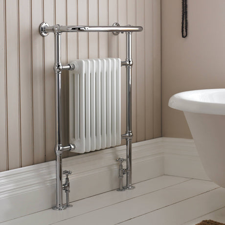 Hudson Reed Harrow Radiator & Heated Towel Rail H965 x W673mm White/Chrome MTY022 LS1