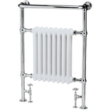 Hudson Reed Harrow Radiator & Heated Towel Rail H965 x W673mm White/Chrome MTY022