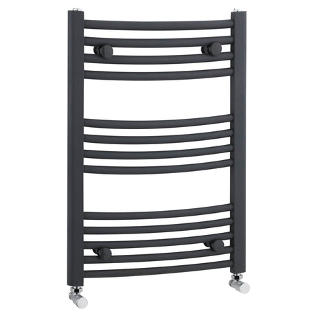 Nuie Crescent Curved Ladder Heated Towel Rail Anthracite W500mm MTY102