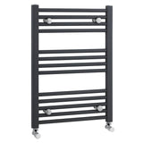 Nuie Crescent Straight Ladder Heated Towel Rail Anthracite W500mm MTY103
