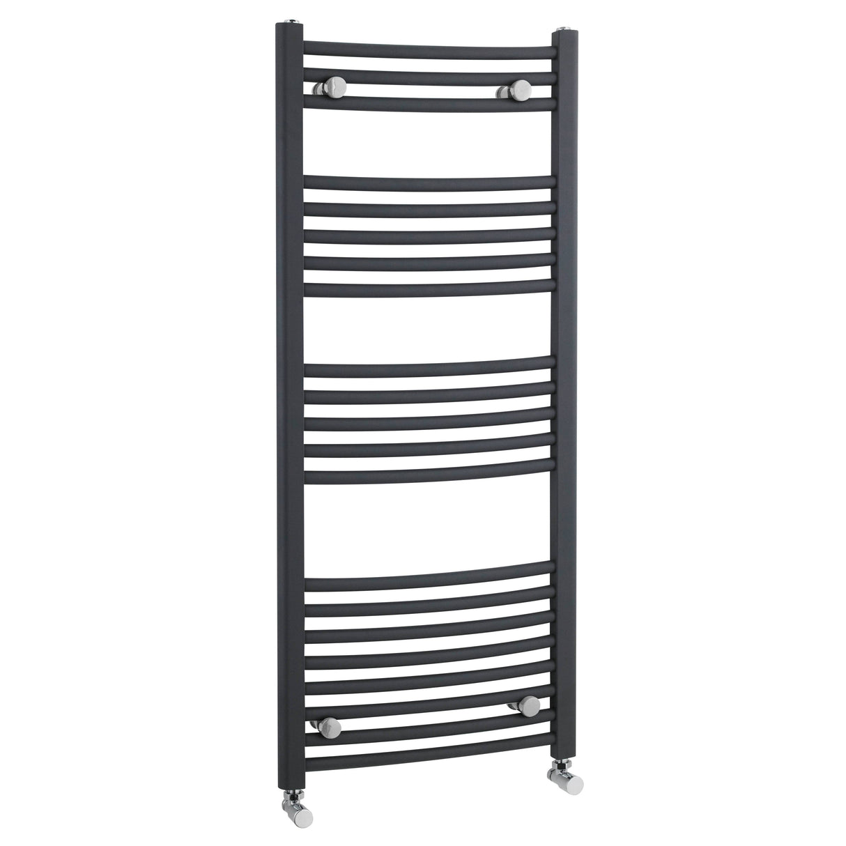 Nuie Crescent Curved Ladder Heated Towel Rail Anthracite W500mm MTY104