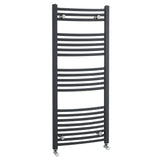 Nuie Crescent Curved Ladder Heated Towel Rail Anthracite W500mm MTY104