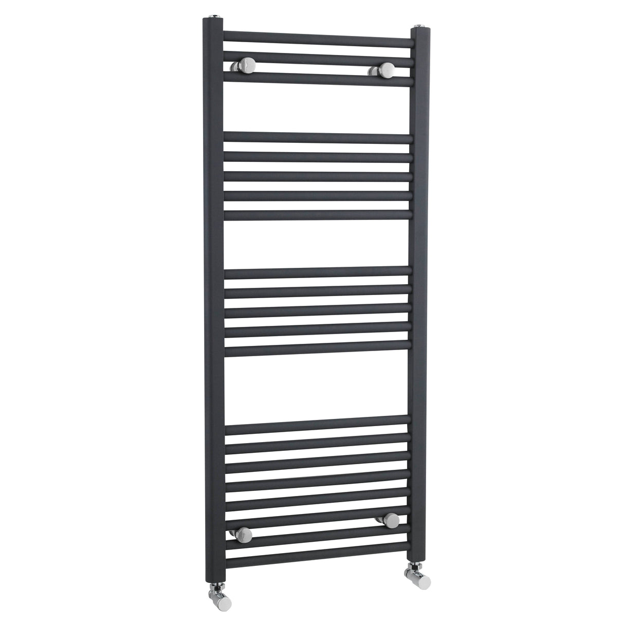 Nuie Crescent Straight Ladder Heated Towel Rail Anthracite W500mm MTY105