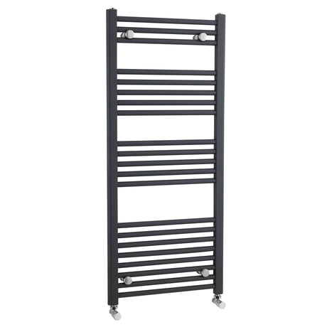 Nuie Crescent Straight Ladder Heated Towel Rail Anthracite W500mm MTY105