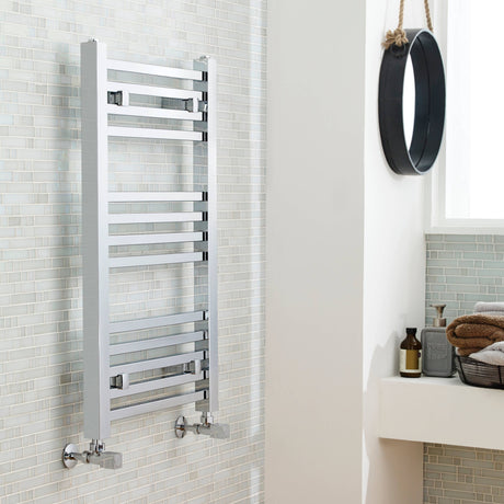 Nuie Level Square Ladder Heated Towel Rail Chrome W500mm MTY108 LS