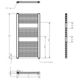 Nuie Ladder Electric Heated Towel Rail - 18 Round Rails - H920 x W480mm Chrome MTY151 LD