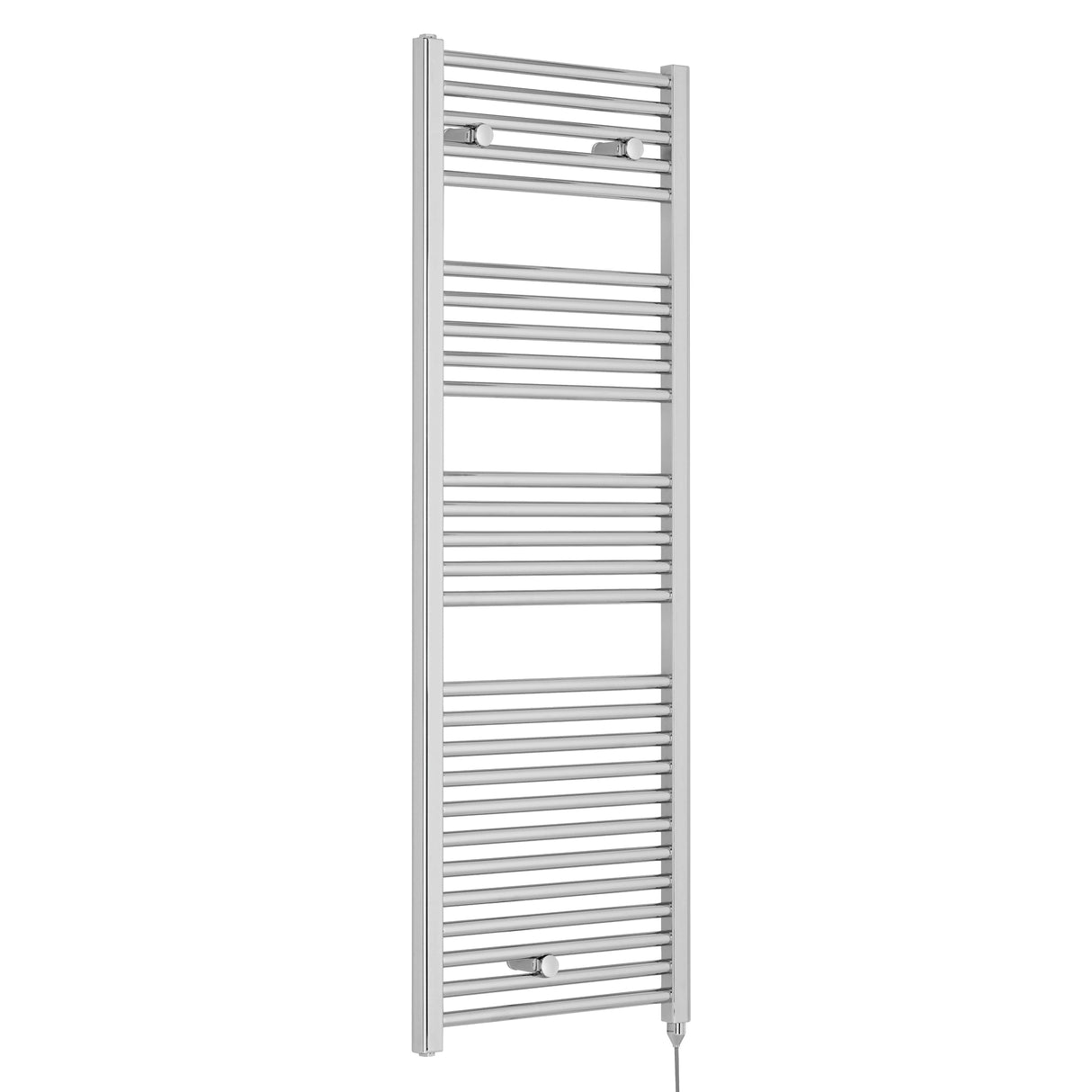 Nuie Ladder Electric Heated Towel Rail - 27 Round Rails - H1375 x W480mm Chrome MTY152