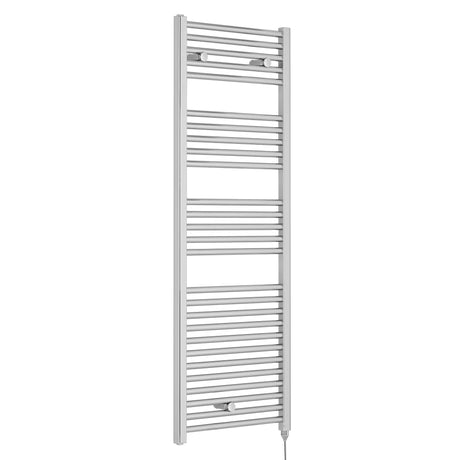 Nuie Ladder Electric Heated Towel Rail - 27 Round Rails - H1375 x W480mm Chrome MTY152