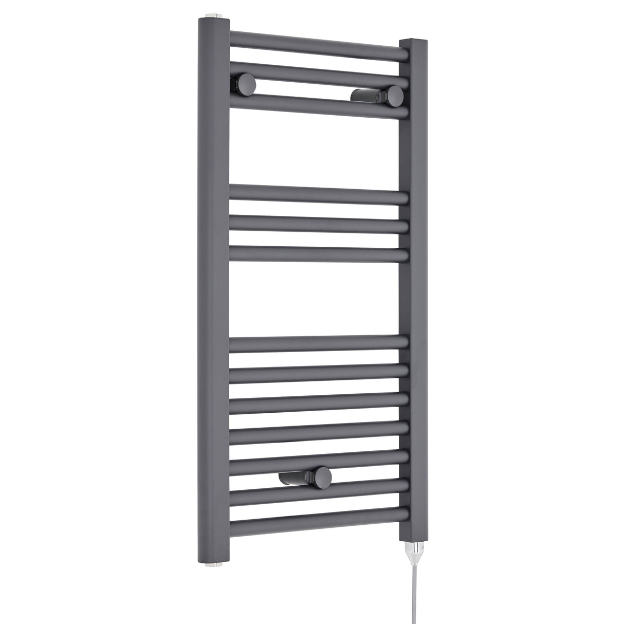 Nuie Ladder Electric Heated Towel Rail - 13 Round Rails - H720 x W400mm Anthracite MTY153