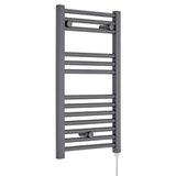 Nuie Ladder Electric Heated Towel Rail - 13 Round Rails - H720 x W400mm Anthracite MTY153