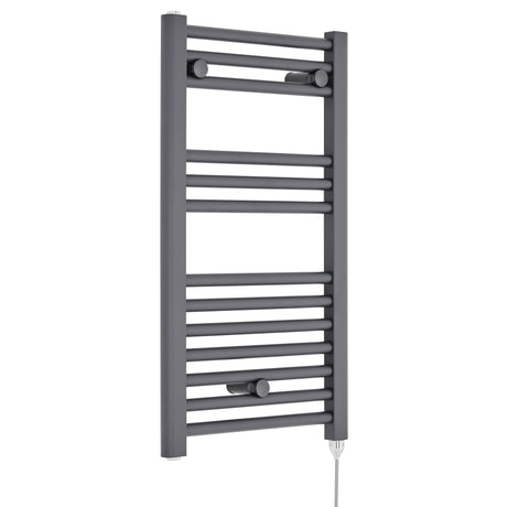 Nuie Ladder Electric Heated Towel Rail - 13 Round Rails - H720 x W400mm Anthracite MTY153