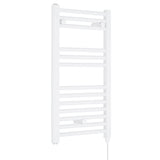 Nuie Ladder Electric Heated Towel Rail - 13 Round Rails - H720 x W400mm Gloss White MTY156