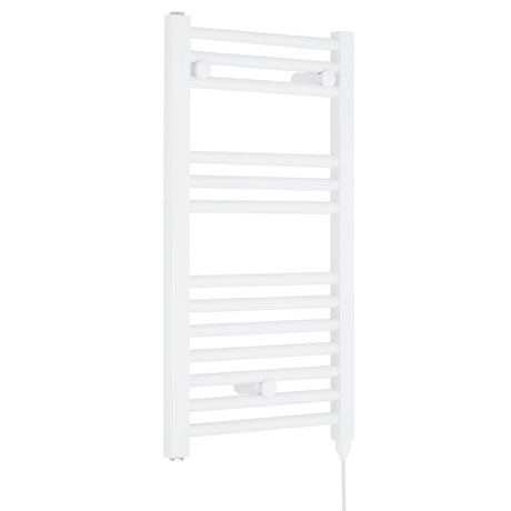 Nuie Ladder Electric Heated Towel Rail - 13 Round Rails - H720 x W400mm Gloss White MTY156