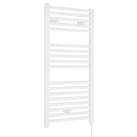 Nuie Ladder Electric Heated Towel Rail - 18 Round Rails - H920 x W480mm Gloss White MTY157