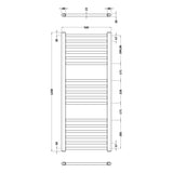 Nuie Lorica Straight Heated Towel Rail With Round Tubes Brushed Brass W500mm MTY805 LD