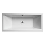 Nuie Asselby Square Double Ended Acrylic Bath White NBA210