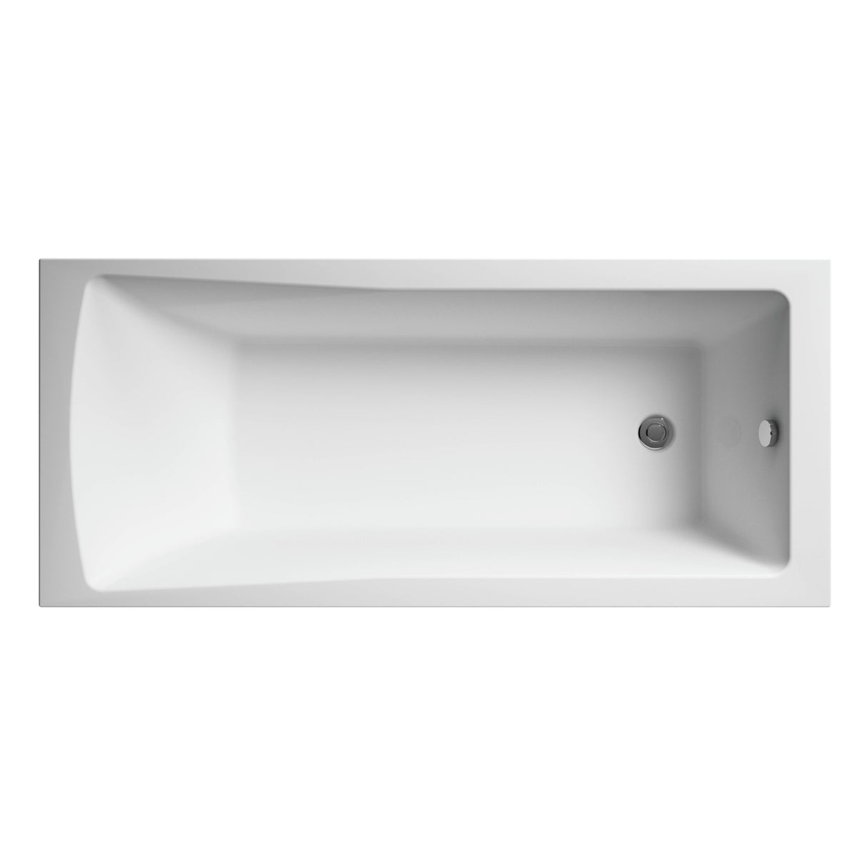 Nuie Linton Square Single Ended Acrylic Bath White NBA409