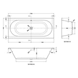 Nuie Otley Round Double Ended Acrylic Bath White NBA510 LD