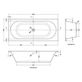 Nuie Otley Round Double Ended Acrylic Bath White NBA514 LD