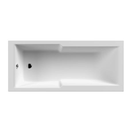 Nuie Square Single Ended Acrylic Shower Bath 1700x750mm White NBA710