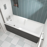 Nuie Square Single Ended Acrylic Shower Bath 1700x750mm White NBA710 LS1
