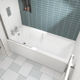 Nuie Square Single Ended Acrylic Shower Bath 1700x750mm White NBA710 LS2