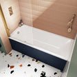 Nuie Linton Thin-Edge Square Single ended Acrylic Bath White NBA809 LS1