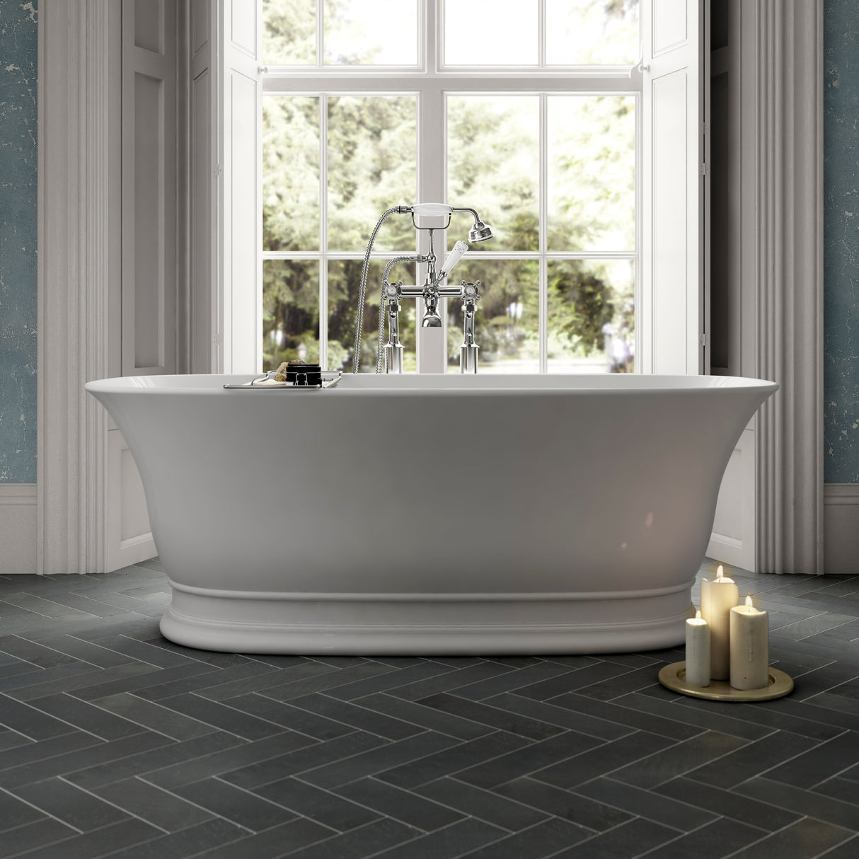 Old London Farringdon Double Ended Freestanding Bath L1555 x W740mm NBB004 LS