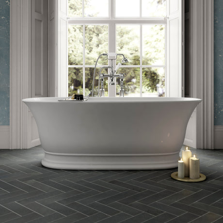 Old London Farringdon Double Ended Freestanding Bath L1555 x W740mm NBB004 LS