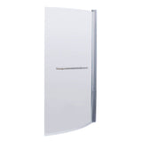 Nuie Curved B-Shaped Hinged Bath Screen With Rail - 6mm Glass (H1433 x W838-858mm) NBBSR1