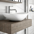 Nuie Oval Countertop Basin H155mm x W615mm x D360mm - 0 Tap Hole White NBV159 LS