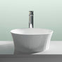 Nuie Round Countertop Basin H140mm x W360mm x D360mm - 0 Tap Hole White NBV167 LS